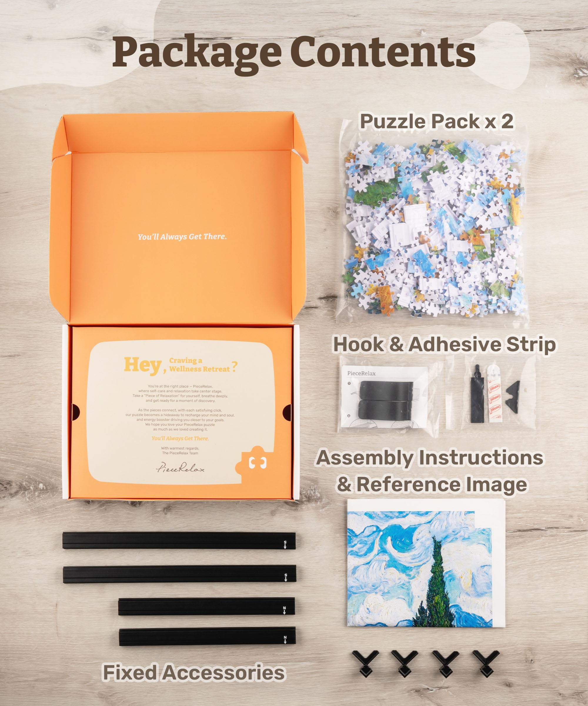 PieceRelax close-up of durable plastic puzzle pieces for longevity