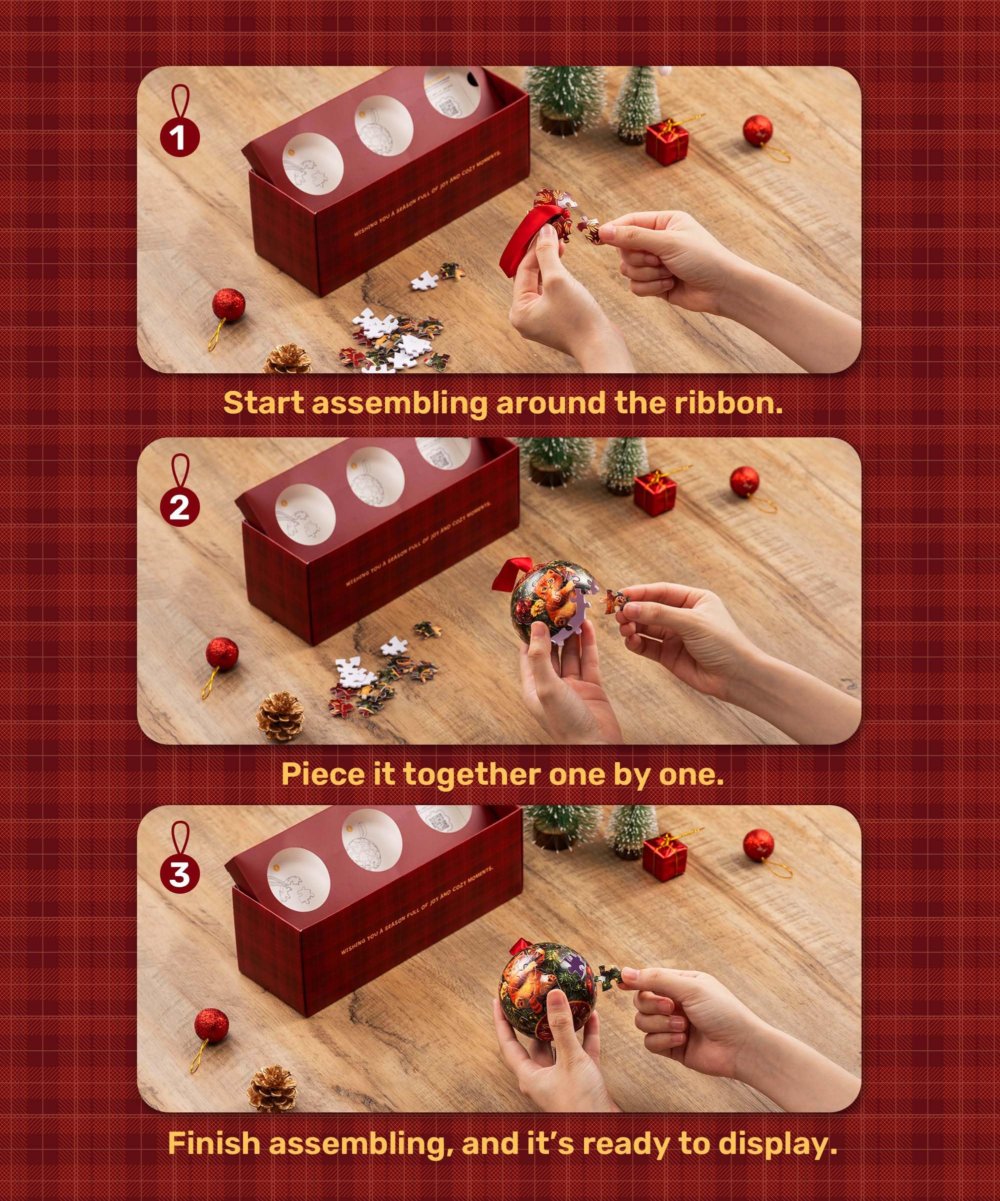 PieceRelax premium pattern print resists wear for lasting holiday décor.