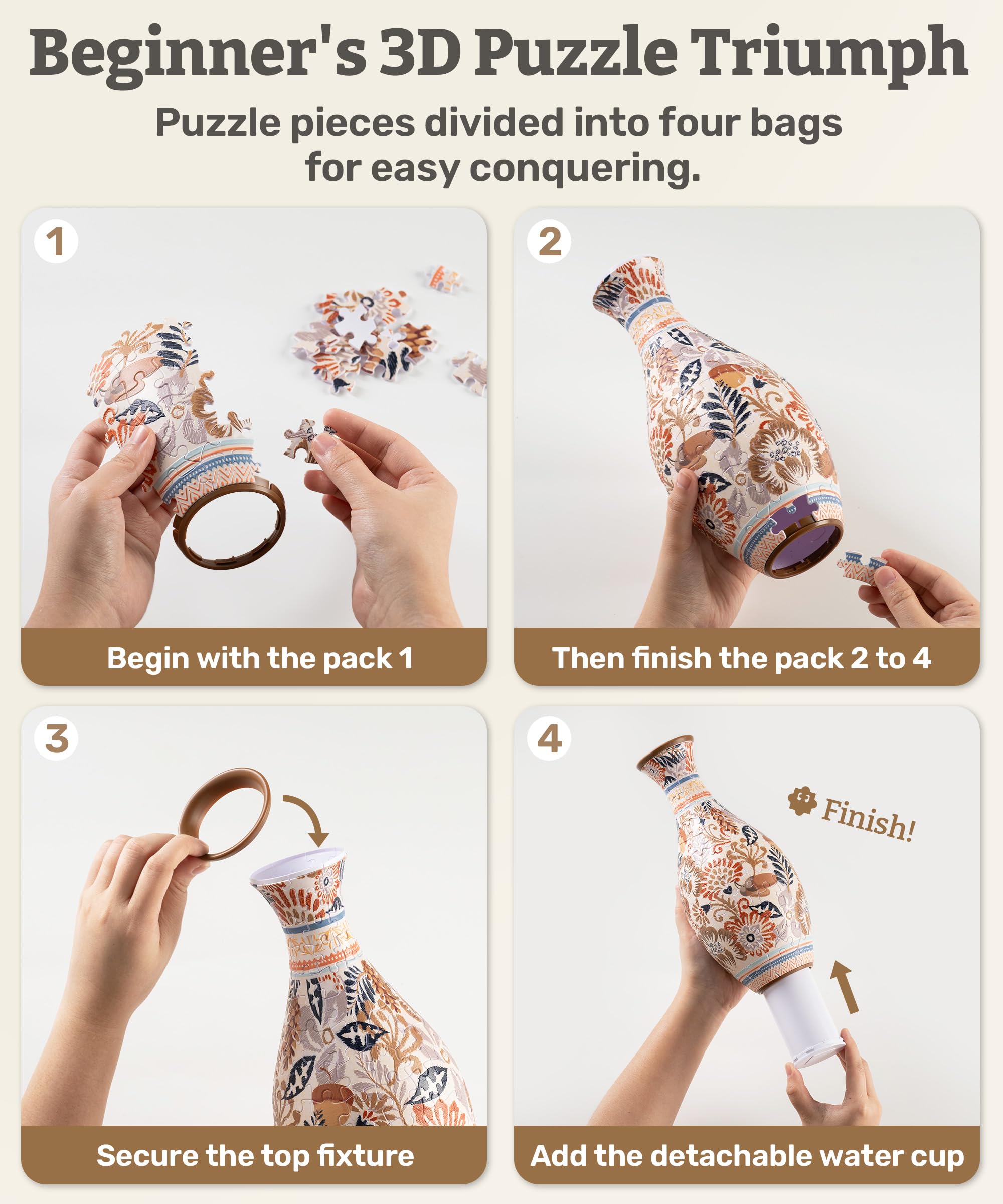 PieceRelax Winter Grace compact size suits tabletops and shelves