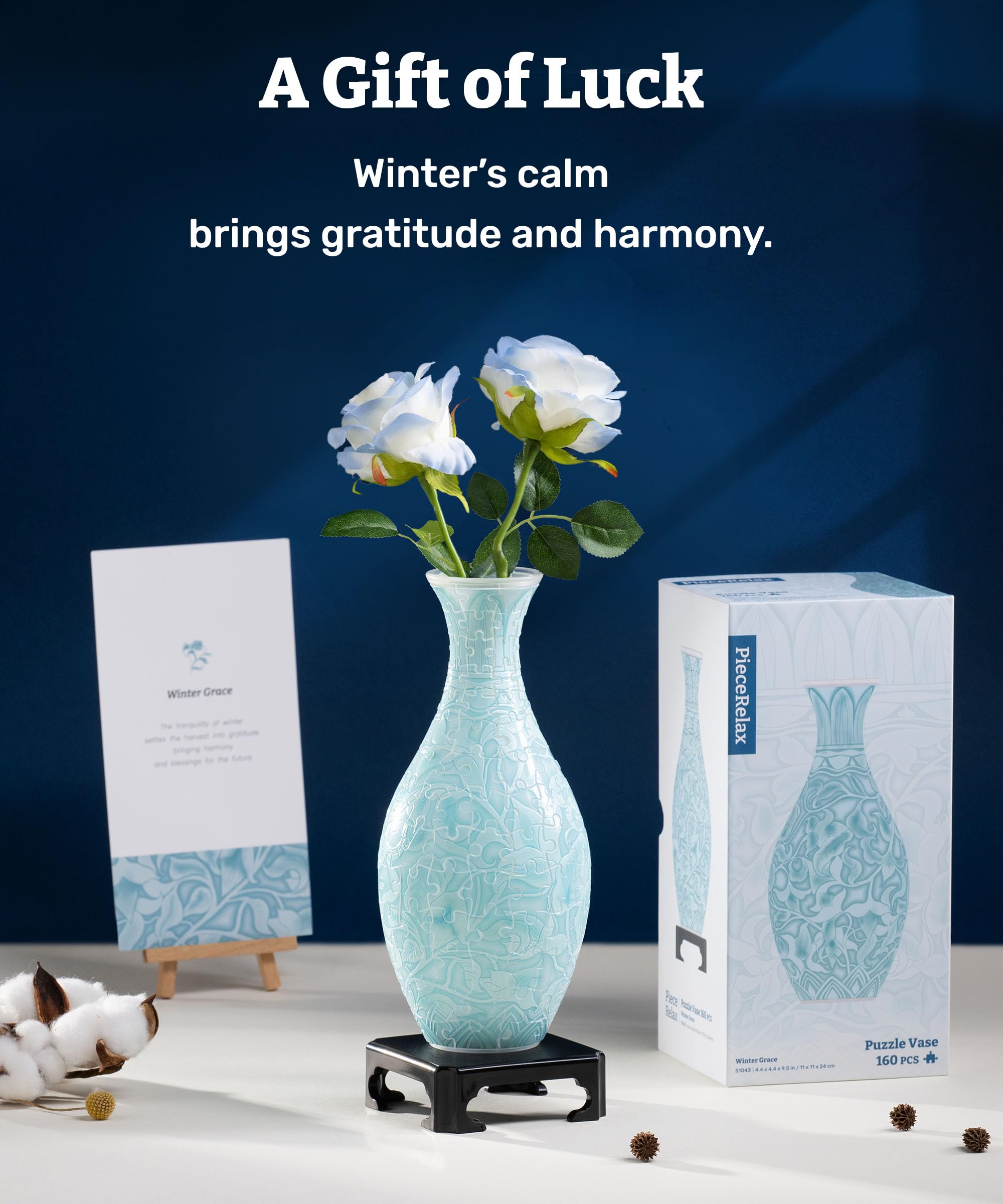 PieceRelax Winter Grace stand-detached offers flexible vertical display options