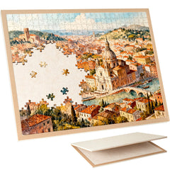 Piecevana jigsaw board unfolded 31.5x24 inches, stable workspace for 1000-piece puzzles.