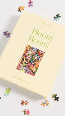 Piecework Bloom Boom puzzle box and components support eco-friendly crafting with recycled materials