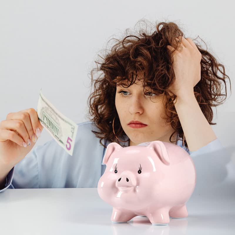 Must-break-open design highlighted on the piggy bank.