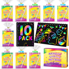 Pigipigi Kids rainbow scratch notebook box with vibrant color reveals