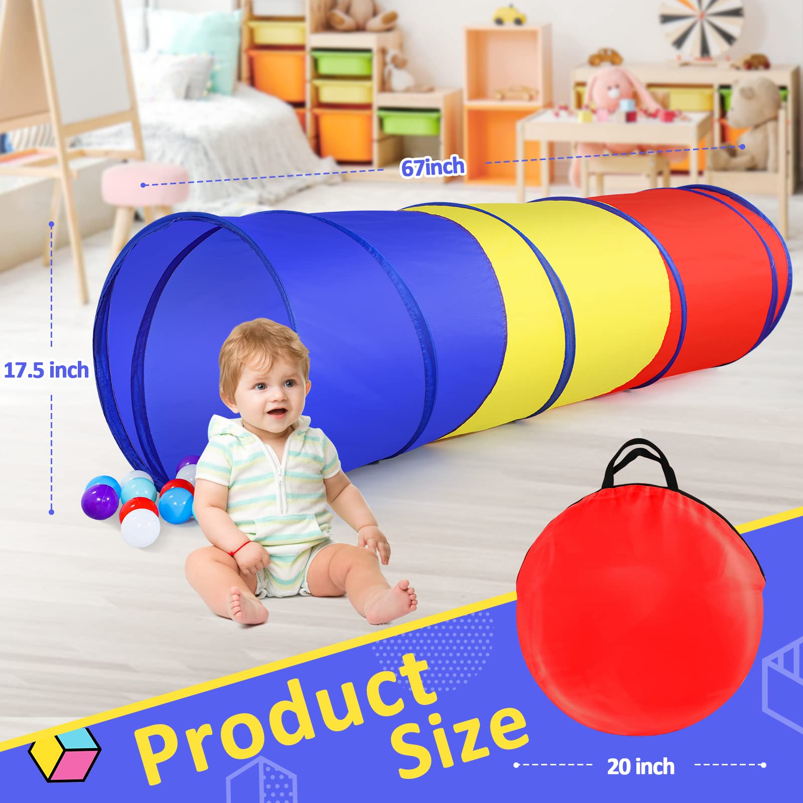 Fold-flat PigPigPen tunnel for easy storage and portability.