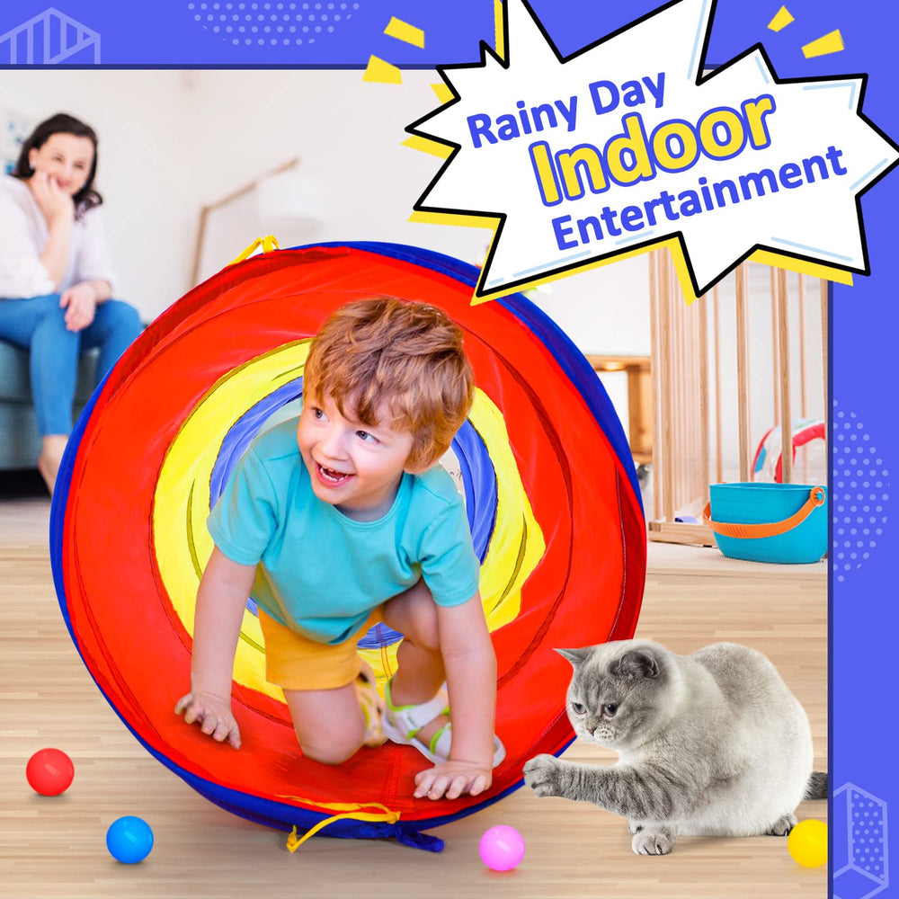 PigPigPen pop-up tunnel usable indoors and outdoors for versatile fun.