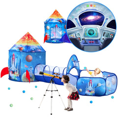 PigPigPen space world rocket tent for safe indoor exploration and imaginative play.