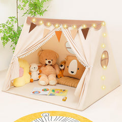 PIIKAGO kids tent with star lights provides cozy indoor play space.