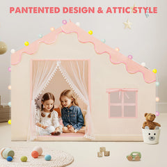 PIIKAGO spacious play tent interior fits 3–4 kids for social pretend sessions.