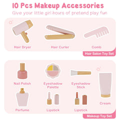 PIIKAGO 10-piece makeup accessories for imaginative play.