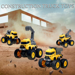 PIIOSER Construction Truck Mixer Front View for pretend sites and indoor/outdoor fun.