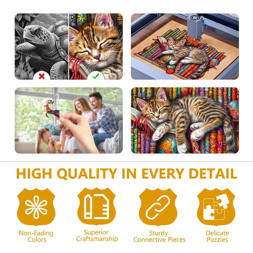 Pijesaksa cat puzzle gift for cat lovers and puzzle fans.