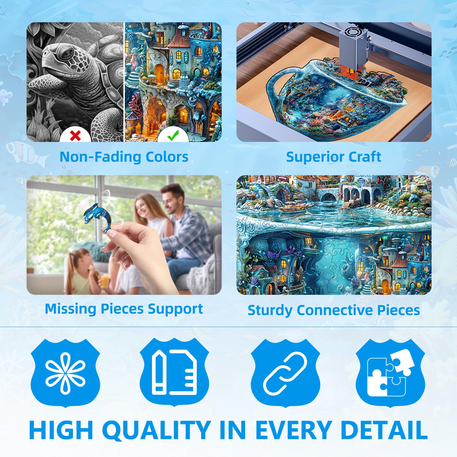 Pijesaksa Dreamy city scenery puzzle offers calming escape and mindful concentration