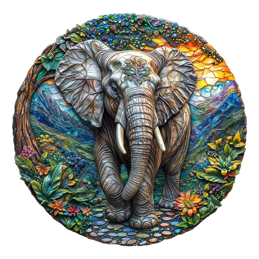 Pijesaksa forest elephant puzzle offers relaxing wood challenge for adults