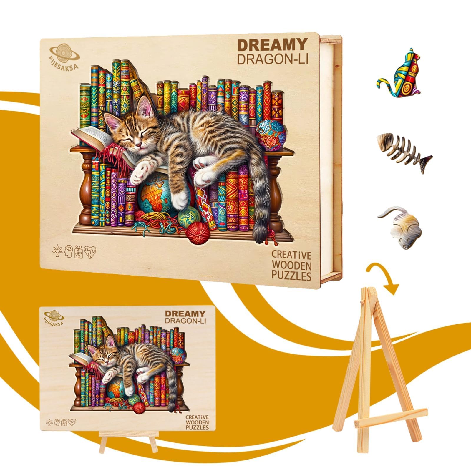 Pijesaksa UV-printed vibrant puzzle design for long-lasting color.