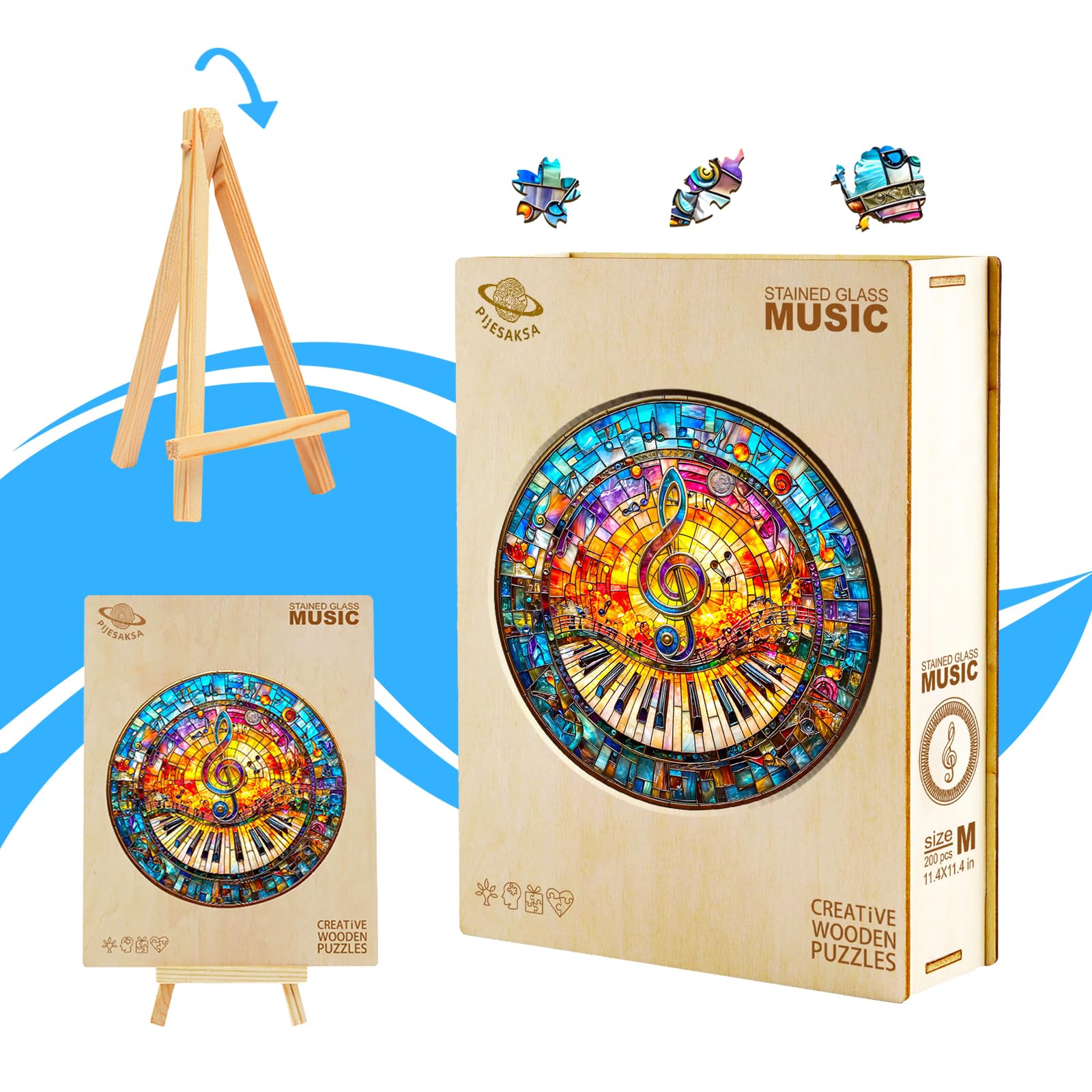 Pijesaksa 100-piece puzzle kit, compact and portable