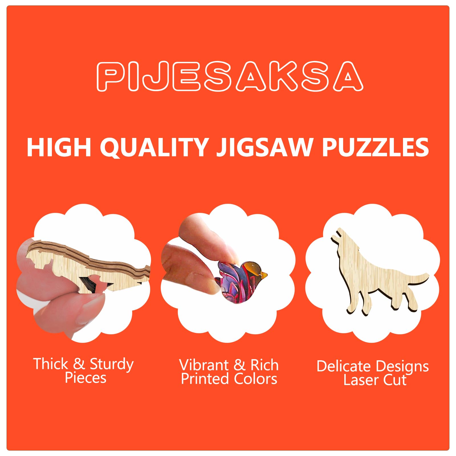 Pijesaksa gift puzzle for birthdays and holidays, decor-ready