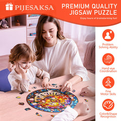 Pijesaksa laser-cut puzzle pieces ensure precise fit and smooth edges