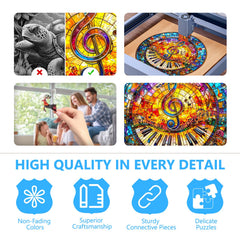 Pijesaksa wooden puzzle wall art, unique shape ready to display