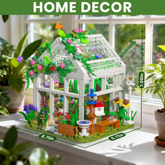 PIKARO Flowers House with LED light—compact size fits shelves and desks.