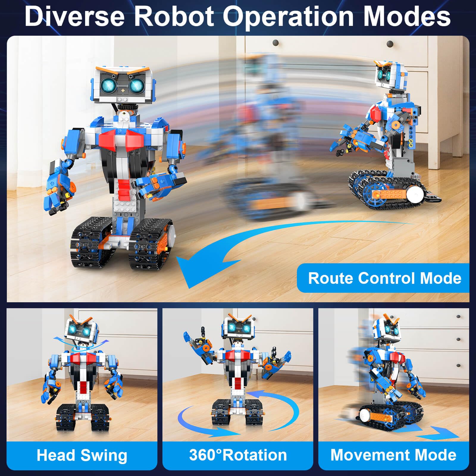 PIKARO joints and motion show flexible head, arms and tracks