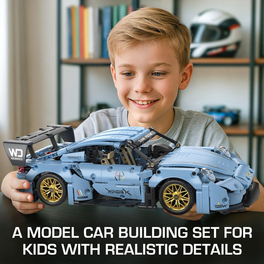 PIKARO Sports Car Building Set interior-detailed highlights authentic cabin and creative play
