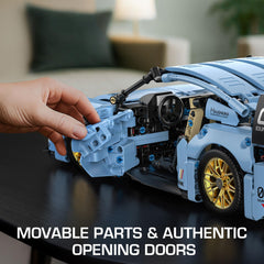 PIKARO Sports Car Building Set openable-doors enhance immersive building experience