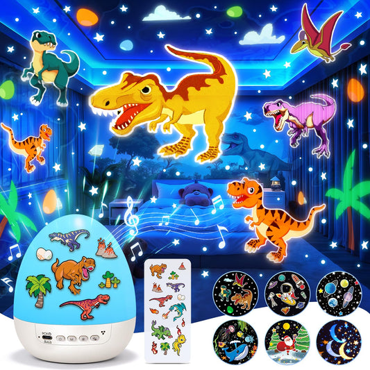 PIKOY night light dinosaur egg projection for calm bedtimes