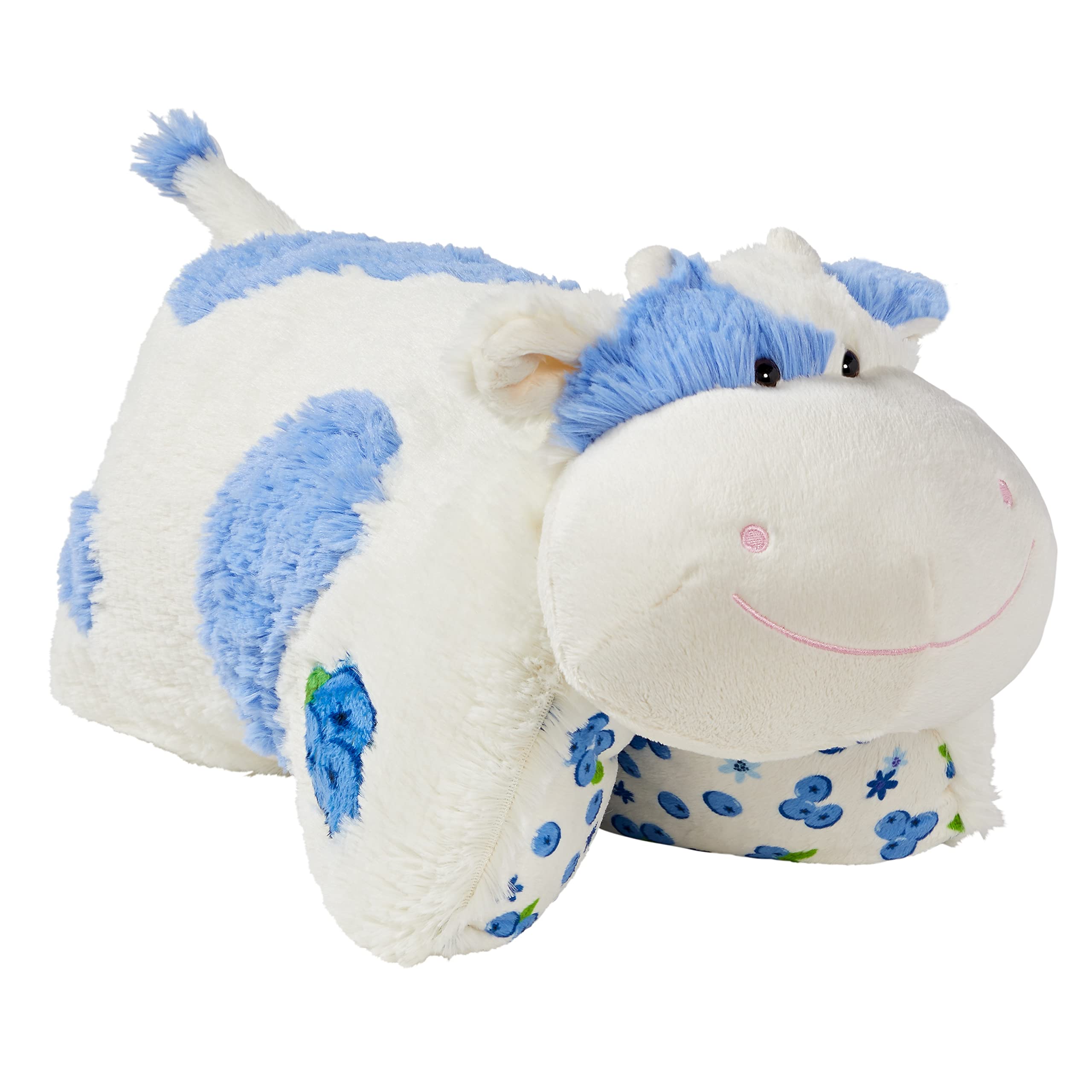 Pillow Pets Blueberry Cow pillow, cozy and inviting for naps
