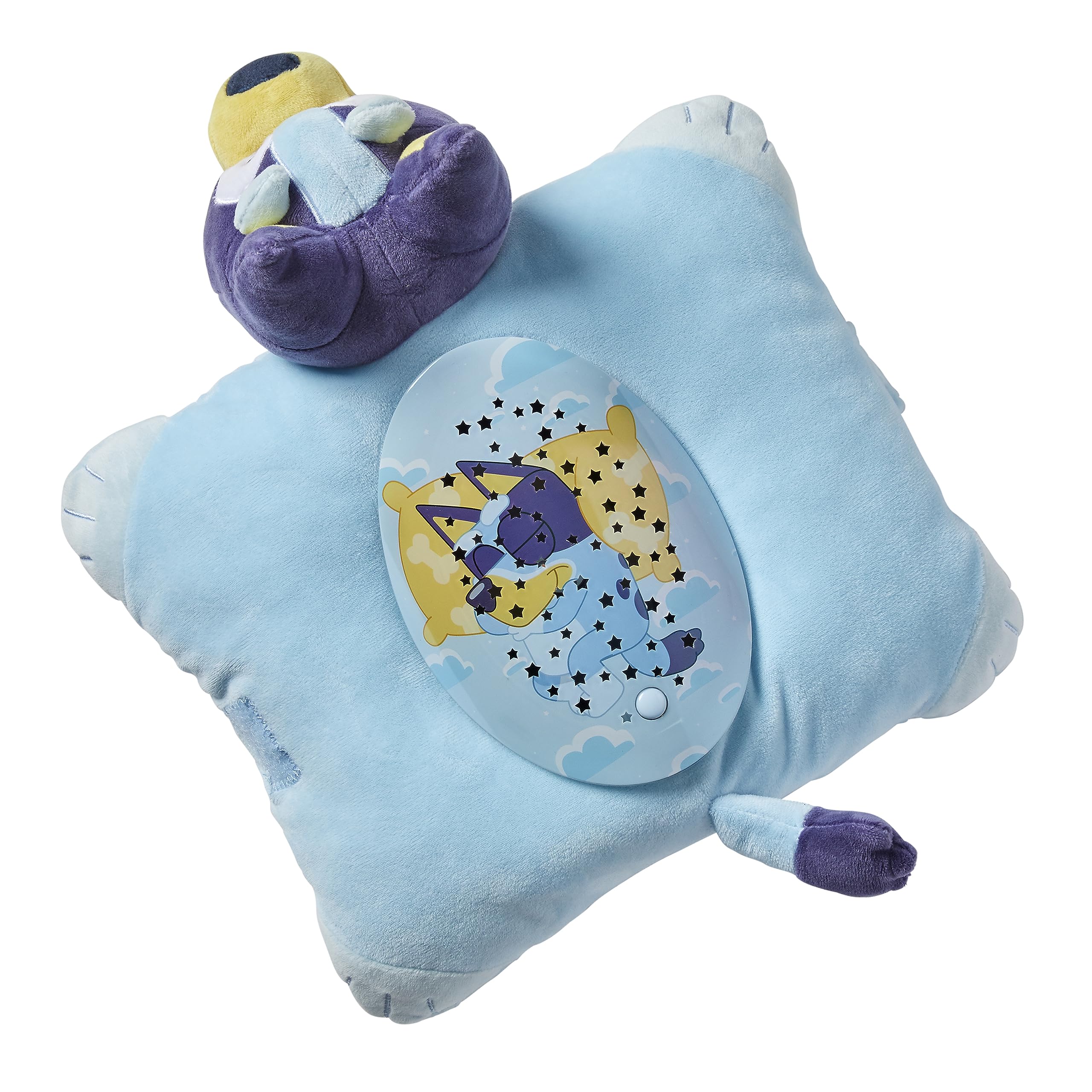 Pillow Pets Bluey Sleeptime Lite includes a 20-minute timer for gentle wind-down.