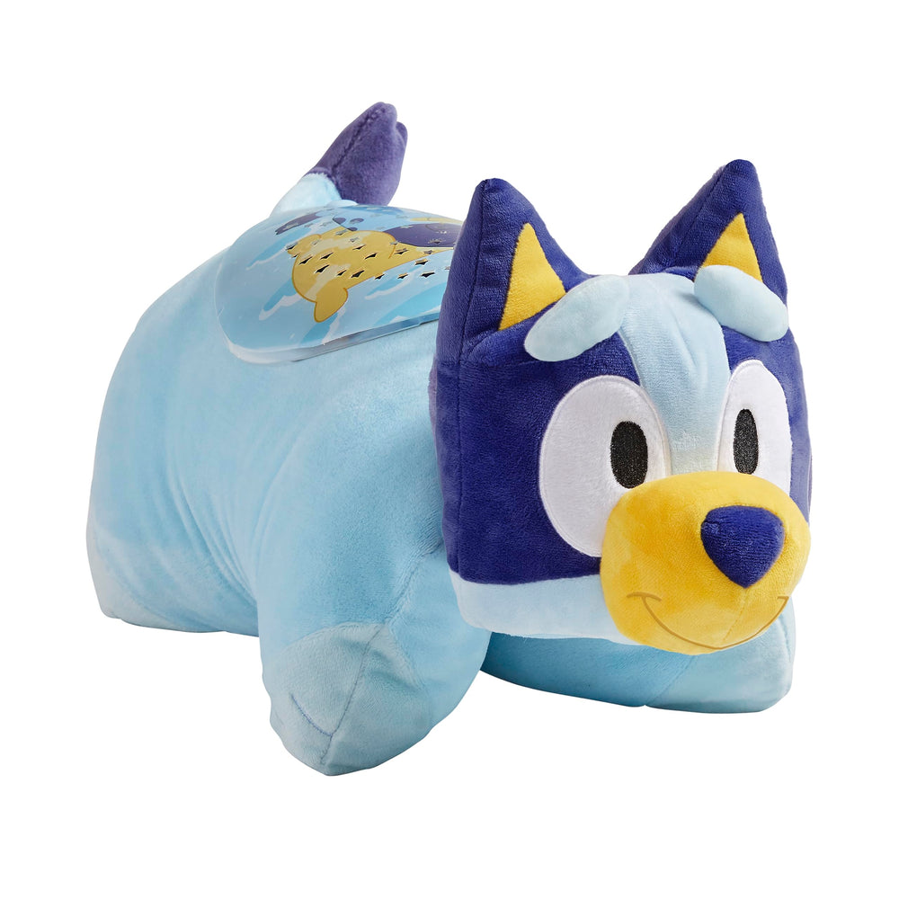 Pillow Pets Bluey Sleeptime Lite nightlight adds a colorful glow to any room.