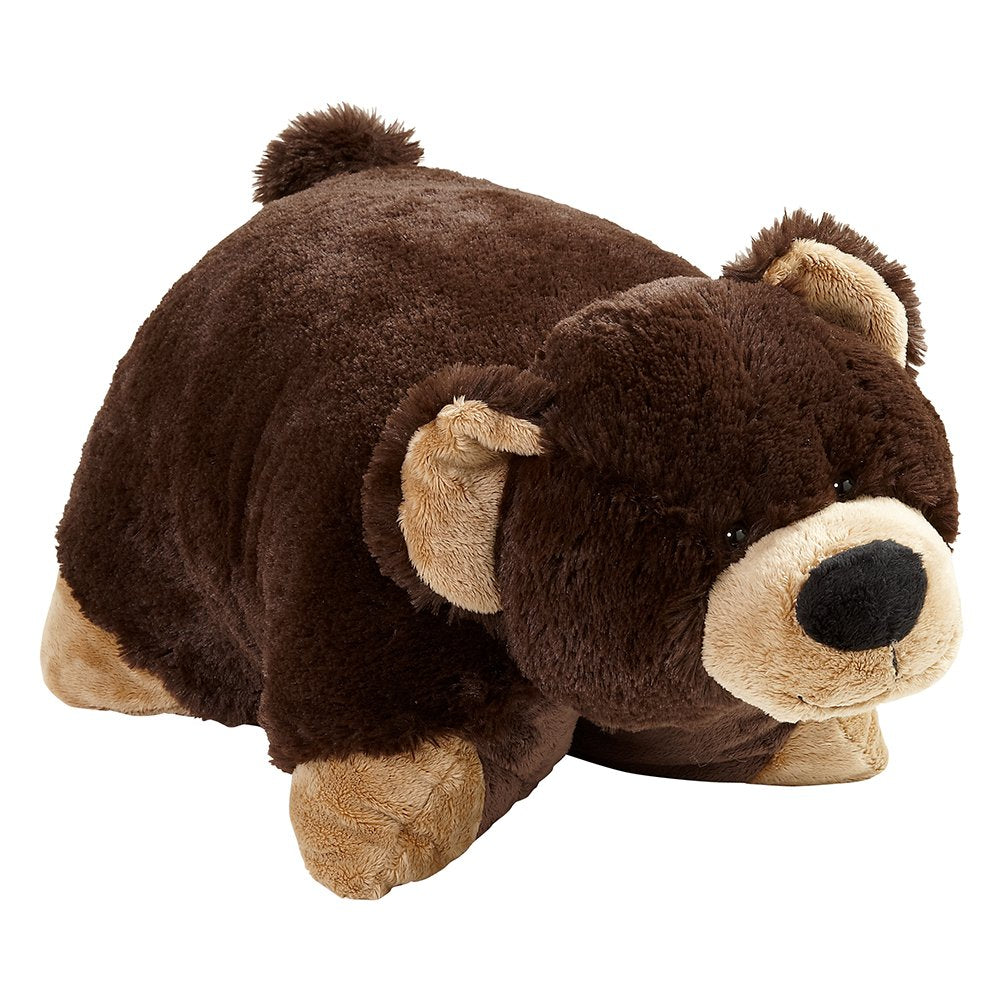 Pillow Pets Mr. Bear 18-inch pillow, a cozy travel companion