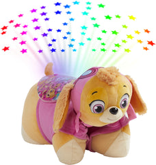 Pillow Pets Skye Sleeptime Lite projects ceiling rainbow stars for bedtime.