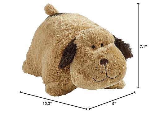 Pillow Pets Snuggly Puppy made from washable chenille fabric.