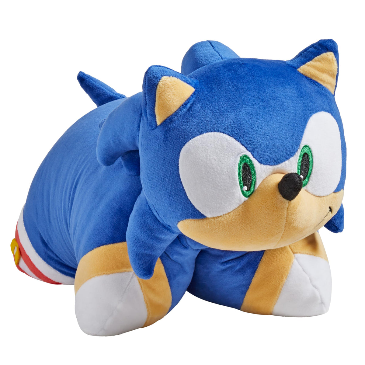 Sonic Hedgehog Pillow Pets plush in soft fabric for cozy playtime.