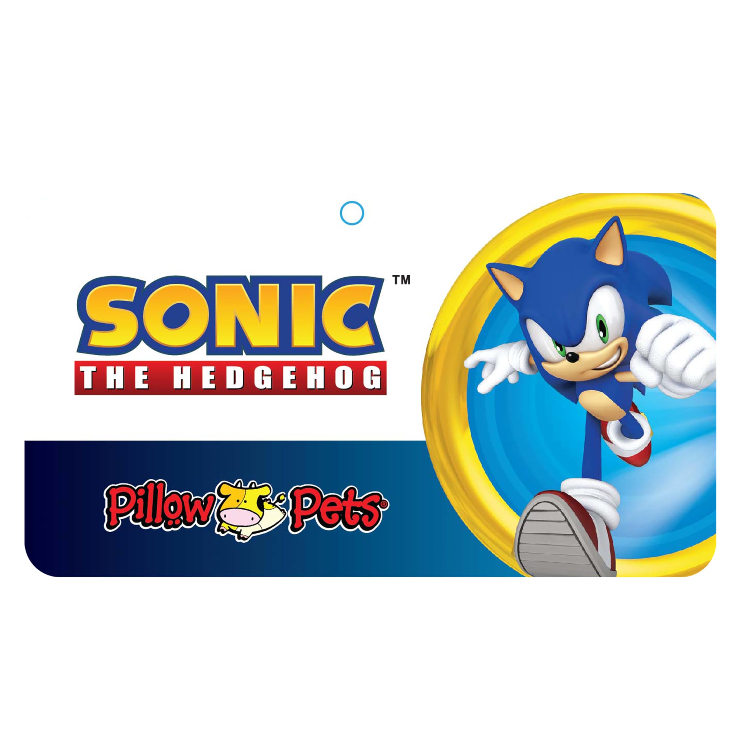 Travel-friendly Sonic Hedgehog Pillow Pets as a portable comfort buddy.
