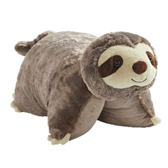 Pillow Pets Sunny Sloth plush toy with soft, cuddly fabric for play.