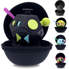 PILPOC theFube 12-sided fidget cube with click, roll, and spin for focused activity.