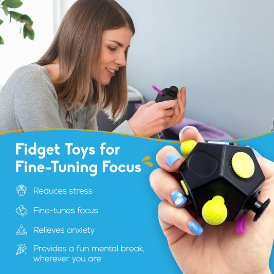 PILPOC theFube fidget buttons for tactile stimulation and concentration.