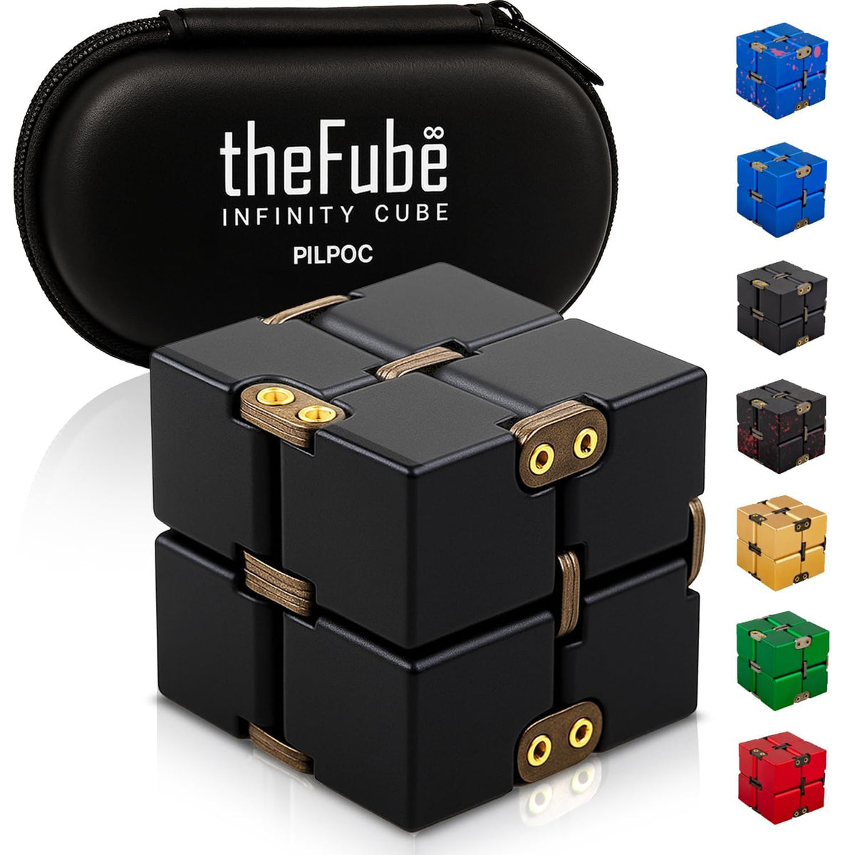 PILPOC theFube Infinity Cube black case eases stress and fits in a pocket