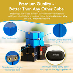 PILPOC theFube Infinity Cube eight-cubes design, versatile motion for focus.