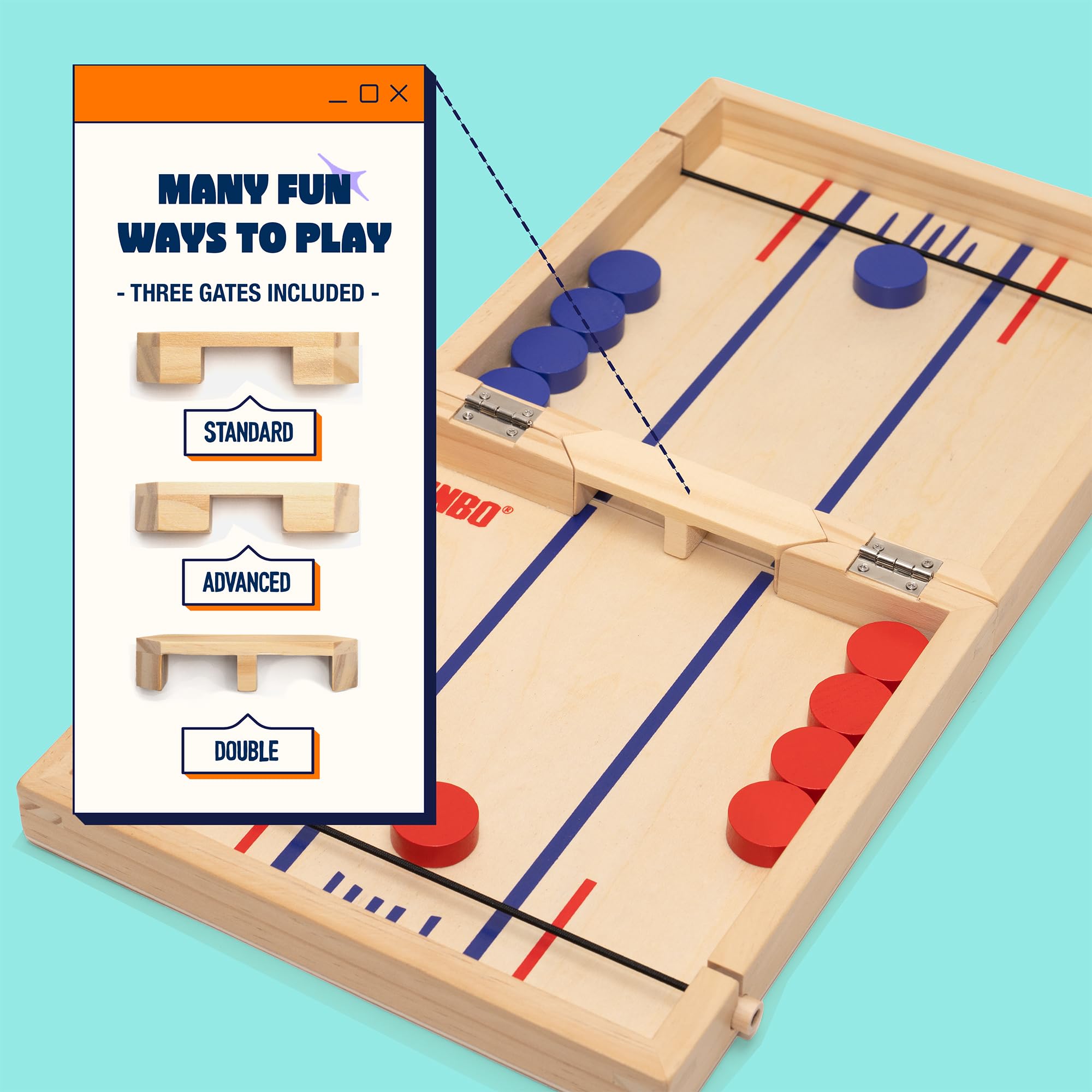PINBO reinforced hinges ensure years of reliable folding and play.