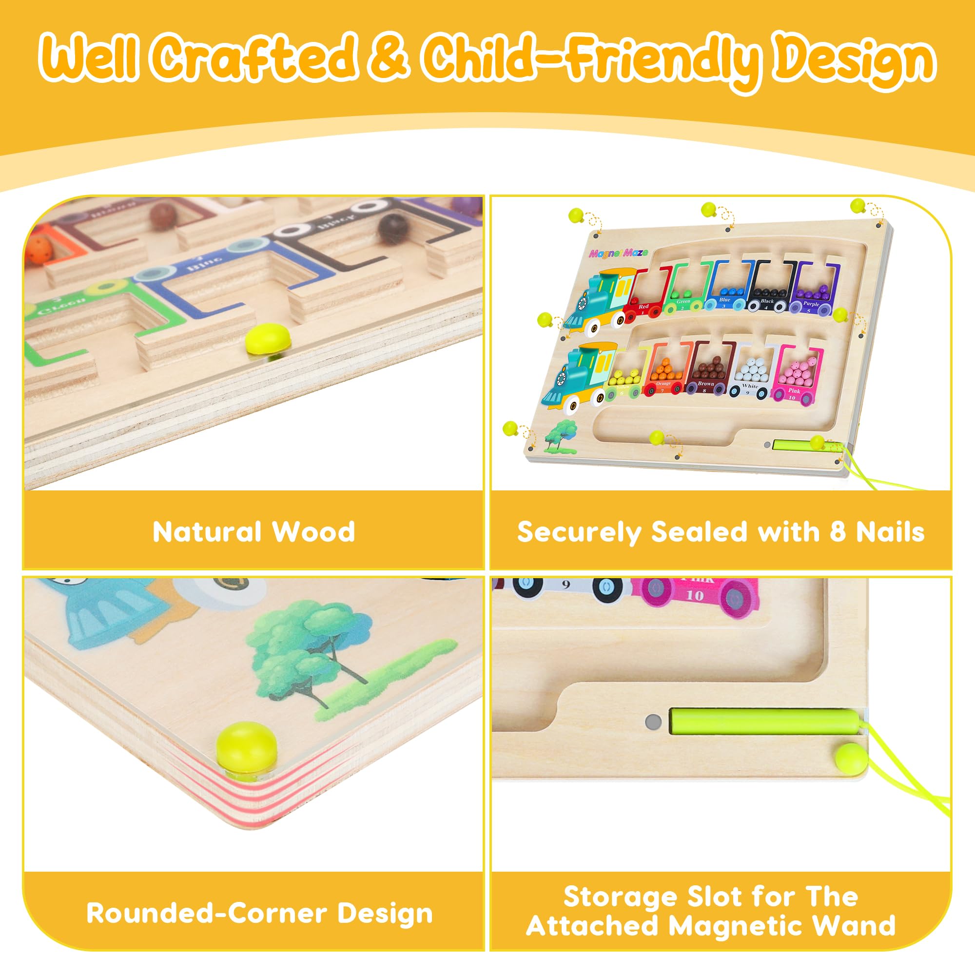 Pincush preschool gift wooden toy ideal for classrooms and home