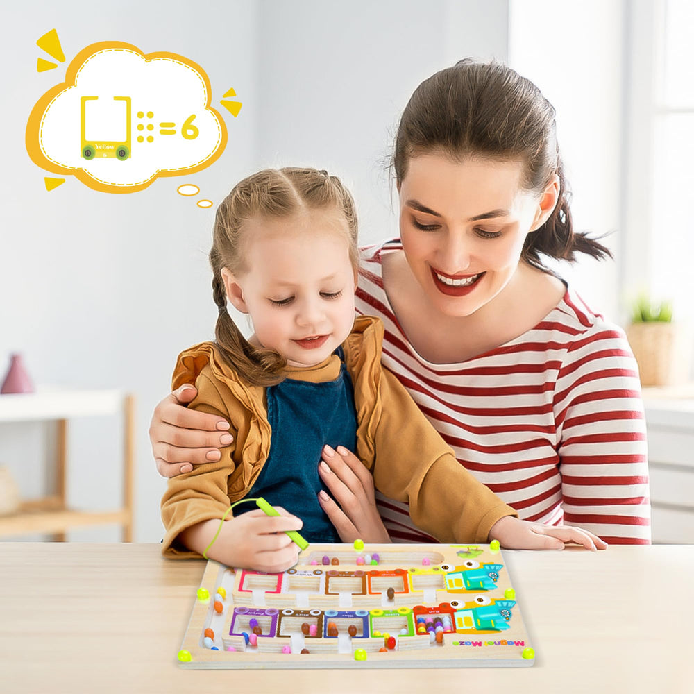 Pincush safe and durable wooden toy designed for quiet, focused play