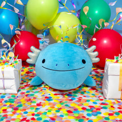 Pineapple Axolotl plush blue kawaii pose ideal gift
