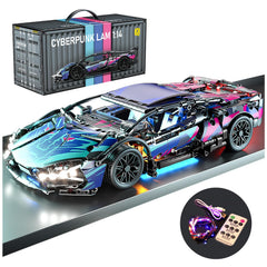 PinkBee sport car 1:14 model with LED lights for dramatic night display.