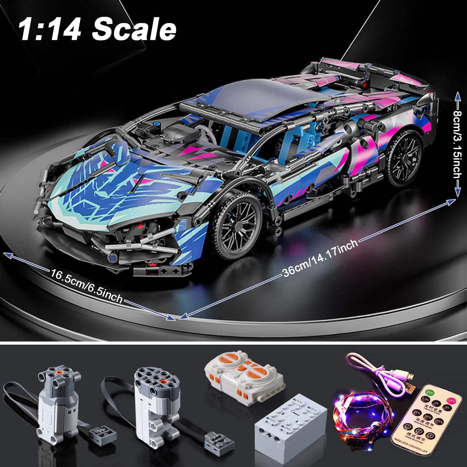 PinkBee sport car displayed on desk as a compact showpiece