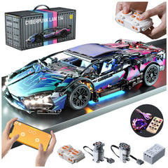 PinkBee sport car front view with LED lights for immersive display