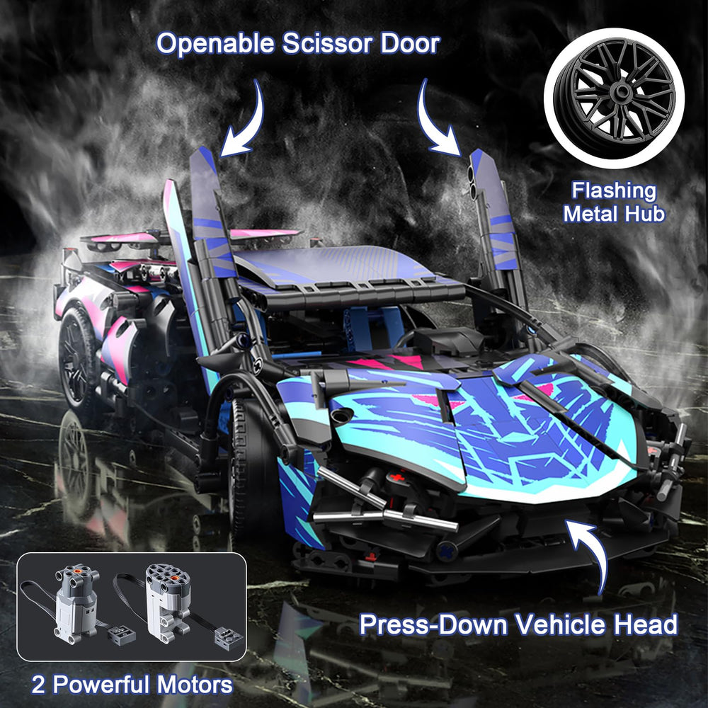 PinkBee 1:14 scale model with hood opened for detail
