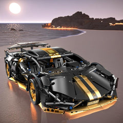 PinkBee sport car open doors and hood for interactive building